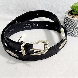 Harold Powell‎ Black Genuine Leather Belt Size L